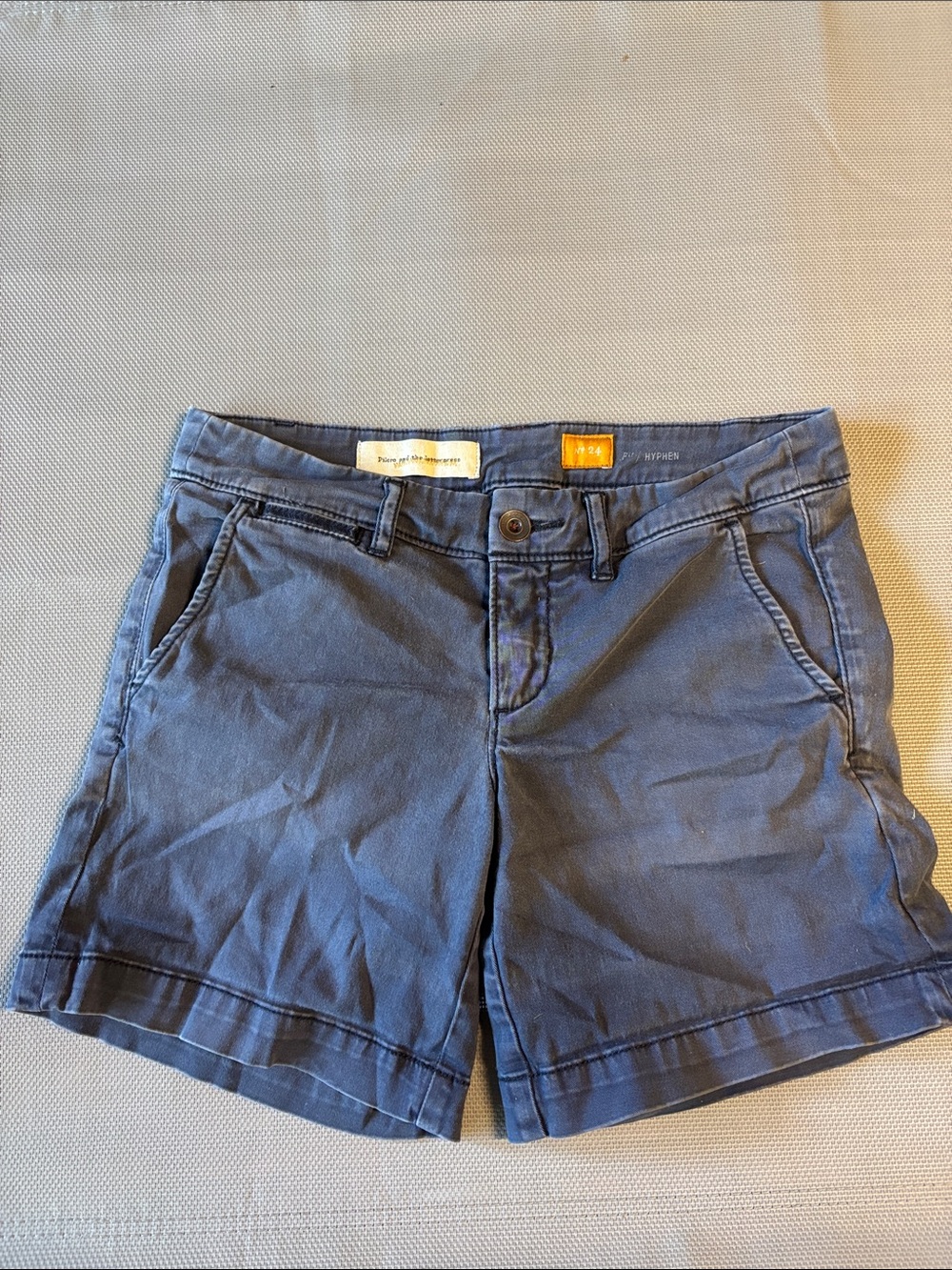 Pilcro and the Letterpress Navy Cotton Chino Shorts 24 in waist